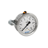 Rohrfedermanometer Typ: 3664 Edelstahl 304/Kunststoff R63 Messbereich: von 0 zu 160 bar Glyzerin Material Prozessanschluss: Messing 1/4" BSPP(G)